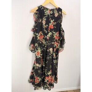 Alex Marie Women  Dress A-Line Flare 16 NW $168 Flowers Black